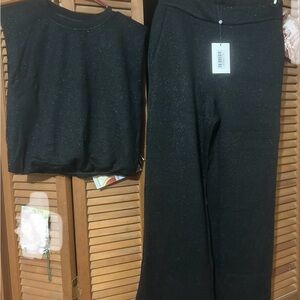 Black Women's Pants Set
